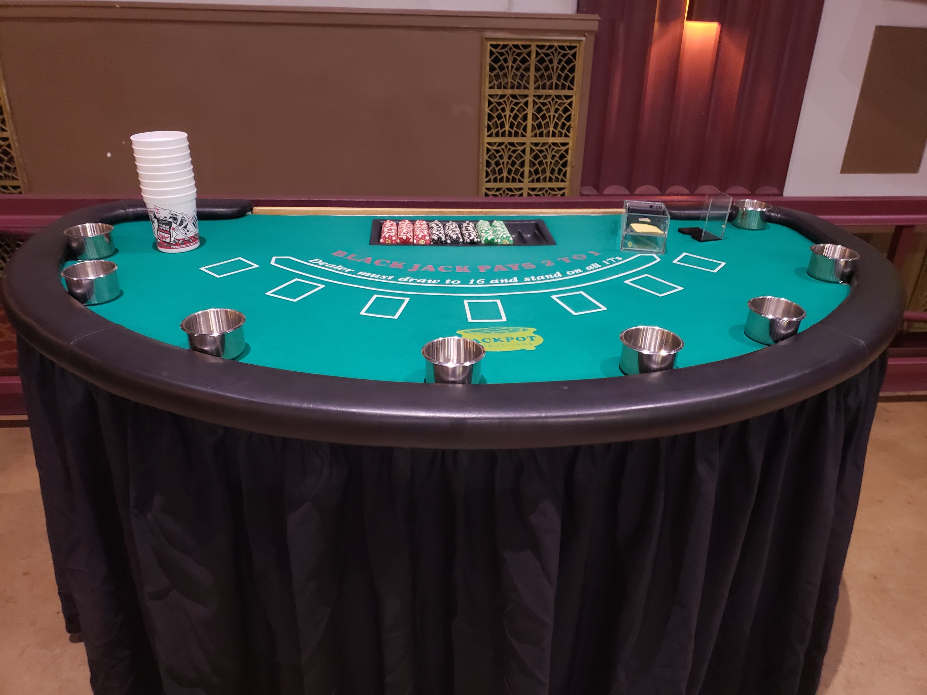 Premium casino and event rental setup by BSA Events