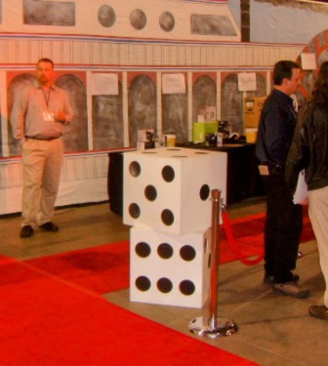 Giant Dice Display set of 4 (24 × 24) rental photo — BSA Events