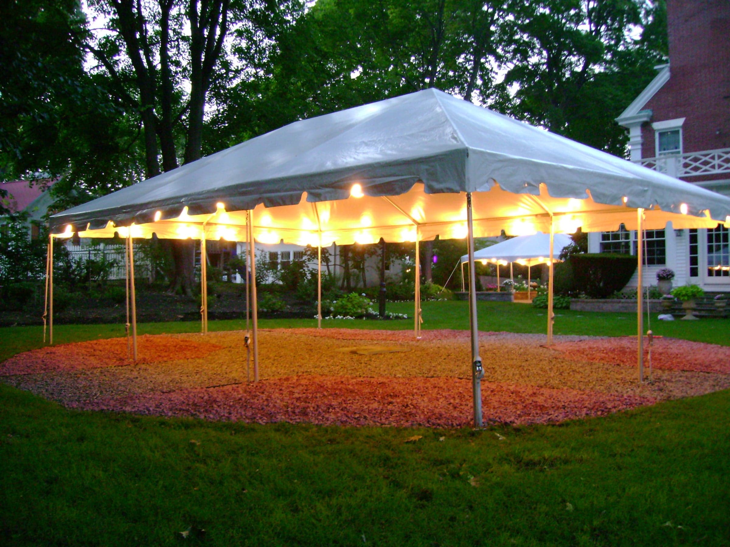 Tent lights 20 ft strand rental photo — BSA Events
