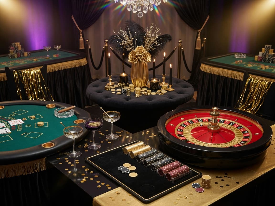Vegas Baby Casino party package 50-75 guests rental photo — BSA Events